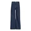 Noend Denim Women's Blue Heather Baggy Jeans In Silver Lake In Blue
