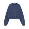 Noend Denim Women's Blue Layla Cropped Sweatshirt In Indigo In Blue