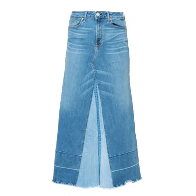 Noend Denim Replay Upcycled Maxi Skirt In Blue
