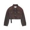 Noend Denim Women's Brown Hazel Hybrid Bomber In Calico In Brown