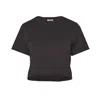 Noend Denim Women's Cropped Loose Tee - Black In Black