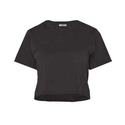 Noend Denim Women's Cropped Loose Tee - Black