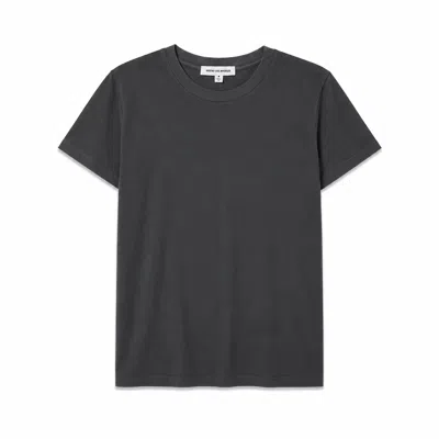 Noend Denim Women's Grey Supima Cotton Crew Neck Tee In Charcoal