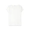 Noend Denim Supima Cotton V Neck Tee In White