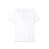 Noend Denim Supima Cotton Deep V Neck Tee In White