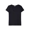 Noend Denim Women's Supima Cotton V Neck Tee In Vintage Black In Black