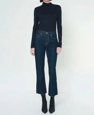 Noend Farrah Cropped Flare Jeans In Vejo In Blue