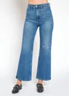 Noend Queen High Rise Crop Wide Leg Jeans In Santa Rosa In Black