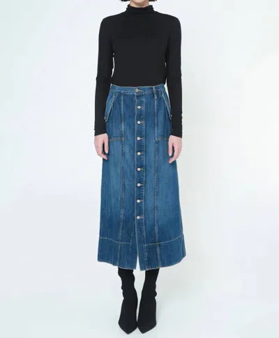 Noend Rachel Utility Maxi Skirt In Blue
