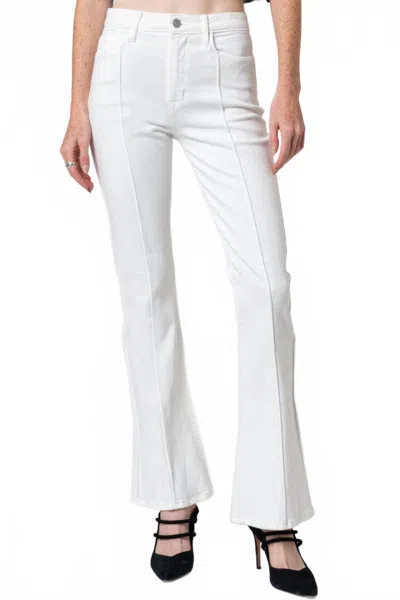 Noend Women's Lily Trumpet Flare Pants In Snow White