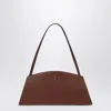 Noesi Jade Dark Brown Leather Bag In Brown