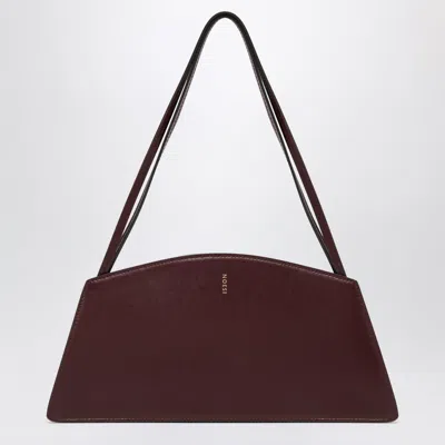 Noesi Jade Plumcolored Bag In Smooth Leather In Burgundy