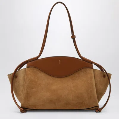 Noesi Molly Cognac-colored Bag In Suede In Brown