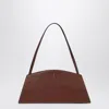 Noesi Jade Dark Brown Leather Bag In Brown