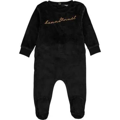 Noggiwear Kids'  Bonne Nuit Velour Footie In Black
