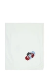 Noggiwear Clover Embroidered Blanket In Blue