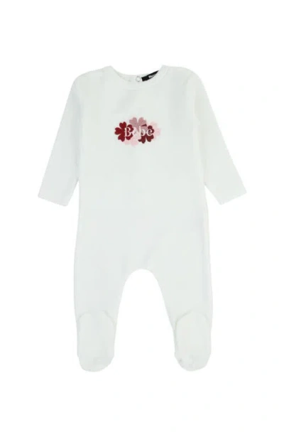 Noggiwear Kids'  Clover Embroidered Footie In White