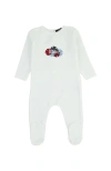 Noggiwear Kids'  Clover Embroidered Footie In White/blue