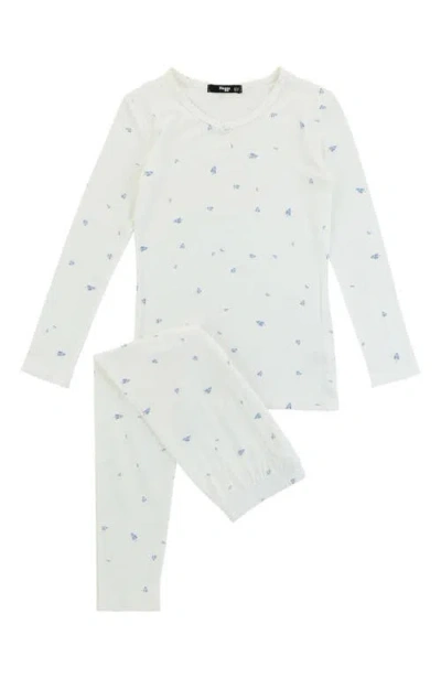 Noggiwear Kids'  Floral Collection Loungewear In Off-white Floral