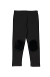 Noggiwear Fur Patch Leggings In Black Fur