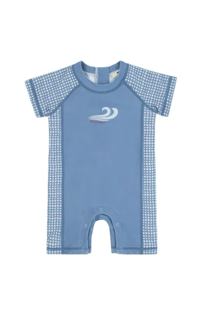 Noggiwear Babies'  Gingham One Piece Swimsuit In Blue