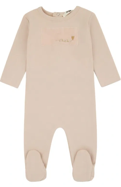 Noggiwear Babies'  Girls Layette Velour Patch Footie In Neutral