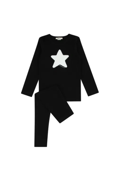 Noggiwear Kids'  Heart Loungewear Set In Black