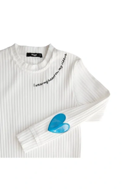 Noggiwear Kids'  Heart On My Sleeve Loungewear Set In Off-white