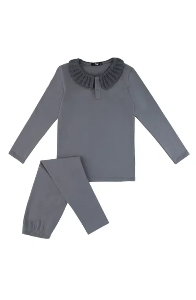 Noggiwear Kids'  Knit Collar Collection Boys Loungewear In Grey