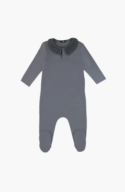 Noggiwear Babies'  Knit Collar Footie In White