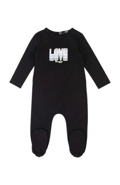 Noggiwear Babies'  Layers Of Love Footie In Black