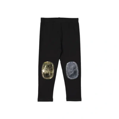Noggiwear Babies'  Metallic Duo Patch Leggings In Metallic Silver