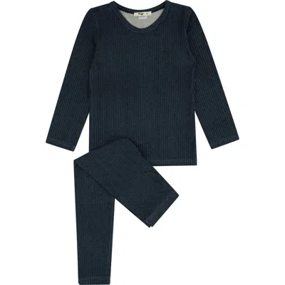 Noggiwear Kids'  Ombre Printed Loungewear Set In Black