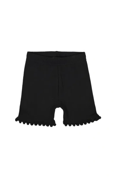 Noggiwear Babies'  Pompom Trim Shorties Leggings In Black