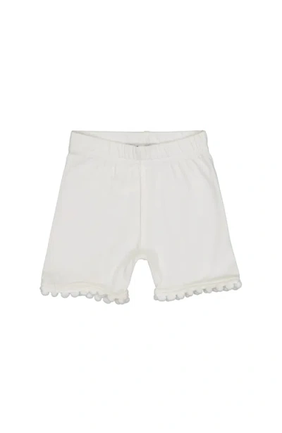 Noggiwear Kids'  Pompom Trim Shorties Leggings In Ivory