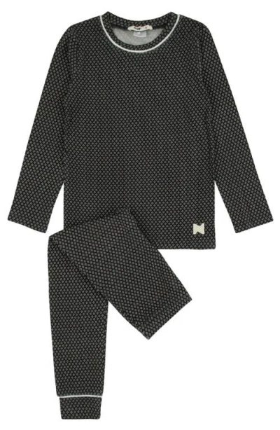 Noggiwear Printed Soft Loungewear Set In Black