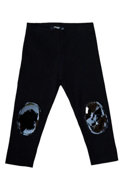 Noggiwear Babies'  Ribbed Leggings Patent Patch In Black