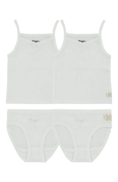 Noggiwear Kids'  Ribbed Loungewear Set In Off-white