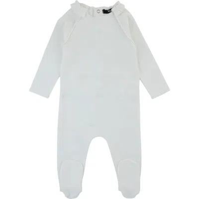 Noggiwear Kids'  Side Ruffle Footie In Ivory