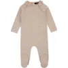 Noggiwear Side Ruffle Footie In Pale Pink