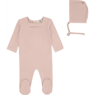 Noggiwear Kids'  Sweet Little One Footie And Bonnet In Pink