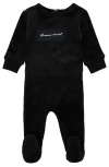 Noggiwear Velour Patch Footie In Black