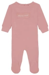 Noggiwear Babies'  Velour Patch Footie In Pink