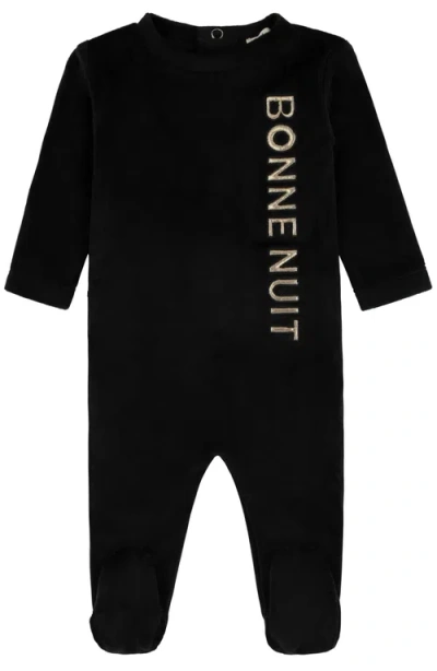Noggiwear Kids'  Velour Puffy Letters Footie In Black