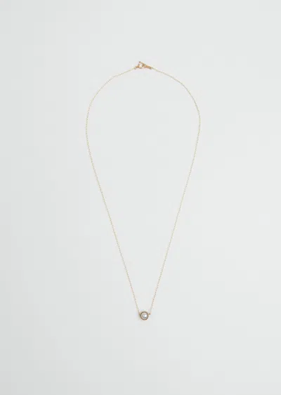 Noguchi Bijoux Bijoux Half Cut Pearl Yellow Gold Necklace