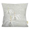 Noho Home Koki'o Ke'oke'o Square Pillow Cover In Silver