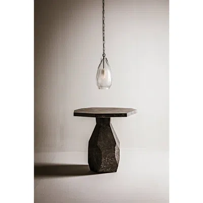 Noir 100% Marble Block End Table In Black