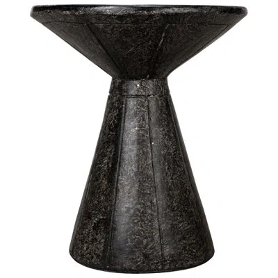 Noir 24'' Tall Pedestal End Table In Black
