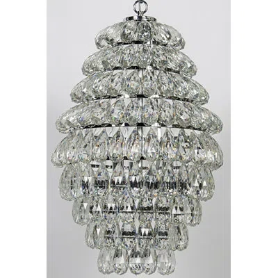 Noir 3 - Light Statement Tiered Chandelier In Chrome