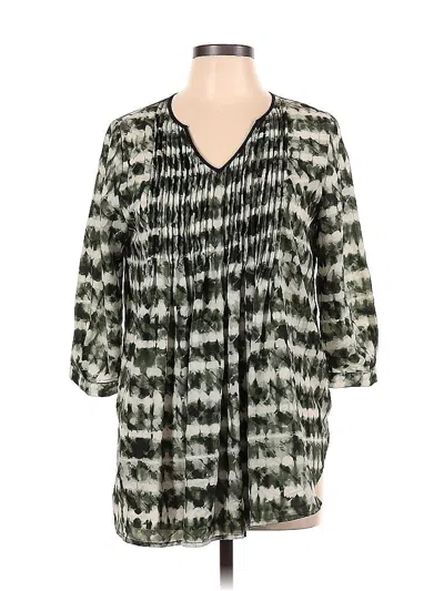 Pre-owned Noir 3/4 Sleeve Blouse In Green